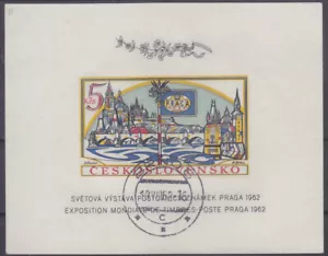 CHECOSLOVAQUIA - 1962 HOJA IMPERFORADA Mi. Bloque 18 B - Usado - Imagen 1 de 1