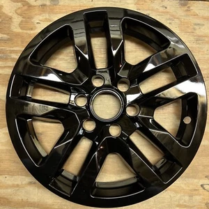 2019-2022 Chevrolet Silverado 1500 8019-GB 18" Gloss Black Wheel Skin 1 Cap Only - Picture 1 of 2