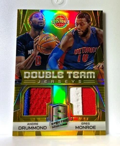 2014-15 Panini Spectra Basketball Drummond - Monroe duo Patch /10 DT-DET - Picture 1 of 2