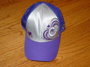New Youth Girls Chicago Cubs Baseball Hat Cap Purple Love Hearts Softball - Picture 1 of 2