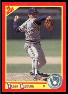 1990 Score #305 Teddy Higuera - Picture 1 of 2