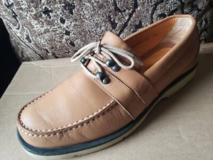 RARE Salvatore Ferragamo DECK BOAT Loafer Brown Leather Men 7.5 UK/8.5-9 US $990 - Picture 1 of 19