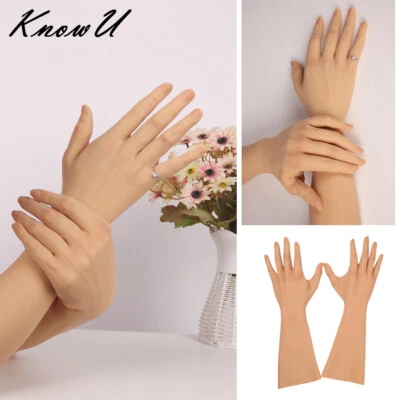 Guantes de silicona para mujer manos para hombre travesti realista drag queen Foto 1 de 4