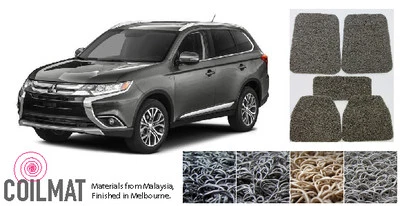 2012-Current Mitsubishi Outlander III 7 Seat -Customised PVC Coil Car Floor Mats - image 1 of 4