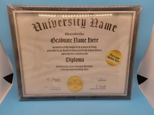 Marco colgante de pared de documentos de premios certificado de diploma 10,5"x 8" NUEVO SELLADO - Imagen 1 de 3
