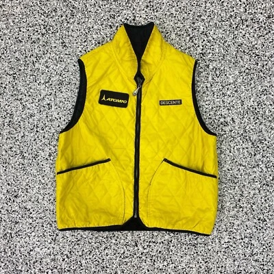 Vintage Descente Snow Ski Vest Jacket Zip-Snap Pocket Yellow Women's 10 - Image 1 of 4
