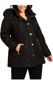 Avenue Größe 22/24 gefütterte Damenjacke Wellensteppung kaltes Wetter Mantel - Bild 1 von 7