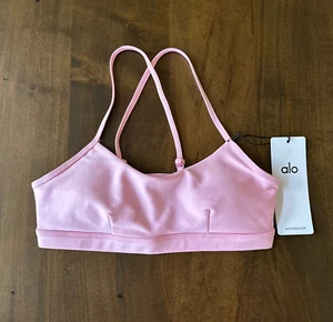 Alo Yoga Airlift Intrigue Bra Sweet Pink Women's Sz XS NEW - Picture 1 of 7
