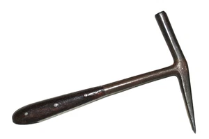 Upholstery Tack Leather Saddler Hammer Tool Rosewood Handle Newark NJ Vintage - Picture 1 of 14