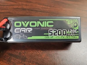 Ovonic 11.1v 3s 5200mAh 120c Hardcase LiPo Battery - Picture 1 of 2
