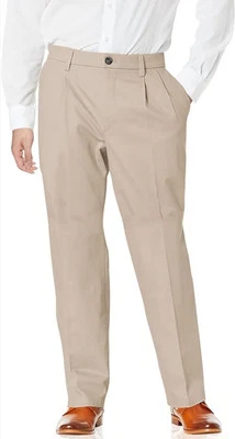 Dockers New Big & Tall Pants Mens Size 52x30 Khaki Chino Classic Pleated Slacks  - Image 1 of 4