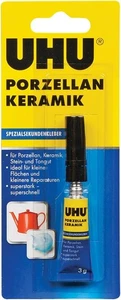 UHU 47695 Spezialsekundenkleber, Porzellan, Keramik, Tube mit 3g Sekundenkleber - Picture 1 of 2