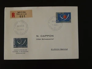 Geneve atomic conference Atom for Peace registered FDC Switzerland 1958 - Picture 1 of 1