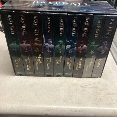 BASEBALL - A Film By Ken Burns Complete Box Set Series of Nine (9) VHS Tapes PBS - Image 1 of 4