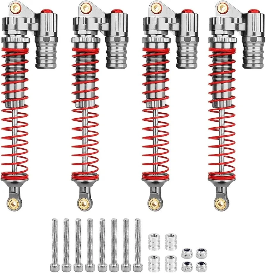 RC Alum Piggyback Adjustable Shocks Crawler or HPI BAJA 5B/5T/5SC Axial Titanium - Image 1 of 4