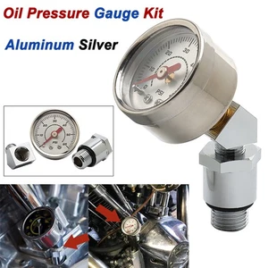 0-60 PSI Oil Pressure Gauge Kit For Harley Evolution Shovelhead Big Twin Engine - Picture 1 of 12