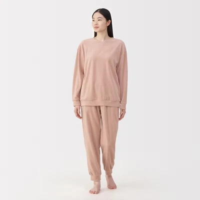 MUJI Women's Cotton Velvet Long Sleeve Loungewear Set from japan - Image 1 of 4