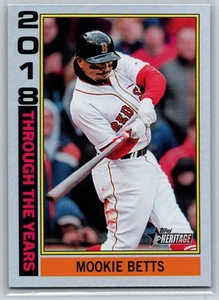 2025 Topps Heritage Mookie Betts Through the Years Medias Rojas de Boston de plata #TTY-22 - Imagen 1 de 2