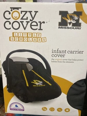 Missouri COZY COVER “Little Scholars” Fleece Lined Infant Carrier Cover Mizzou - Image 1 of 2