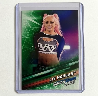Liv Morgan 2019 Topps WWE SmackDown Live Green Parallel Wrestling Trading Card - Image 1 of 3