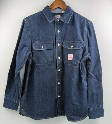 Levi's Workwear Men Long Sleeve Classic Relaxed Fit Worker Shirt  Blue M  NWT - Image 1 of 4
