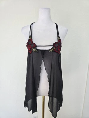 Vintage Y2K Victoria’s Secret babydoll sheer halter lace lingerie top Medium - Image 1 of 4