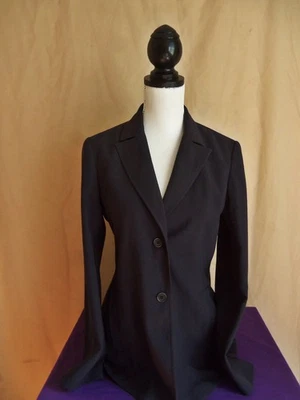 Chaqueta de traje de poliéster años 90 BCBG gris carbón 28"(+/-). Talla 6 Foto 1 de 4