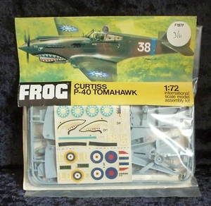 Frog Curtiss P-40 Tomahawk Flugzeug Modellbausatz Maßstab 1:72 eingetütet Hang Pack - Bild 1 von 2