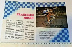 Collezionismo cartaceo Sport memorabilia FRANCESCO MOSER Articolo di giornale  - Picture 1 of 1