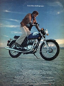 1977 Triumph Bonneville 750 Motorcycle Original Color Print Ad - Picture 1 of 1