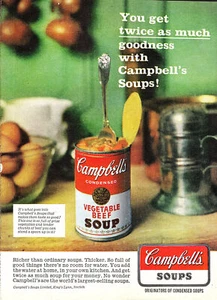 1961 Advert for CAMPBELL'S Condensed Vegetable Soup Original Print Ad Ephemera - Picture 1 of 1