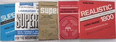 Realistic Supertape 1800 ft 7" Reel to Reel Tape Lot of 5 44-1877 To High Output - Image 1 of 4
