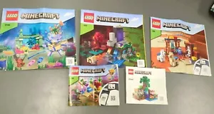 Lot of 5 LEGO Instruction MANUALS ONLY Minecraft Bundle - Picture 1 of 6