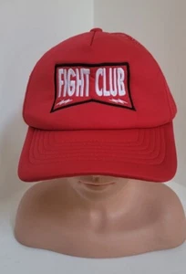 Vintage " Fight Club " red - The Classics Yupoong - Trucker Hat - Picture 1 of 9