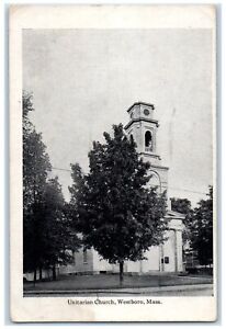 c1910's Unitarian Church Covered Tree Westboro Massachusetts MA Antique Postcard
