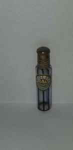RARE VIOLETA GAL MADRID ART GLASS PERFUME BOTTLE COBALT CLEAR STRIPED - Picture 1 of 4