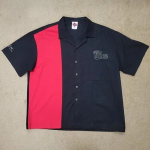 Camisa de Bowling Vintage House Of Blues Bordada Negra Roja Para Hombre Grande - Imagen 1 de 7