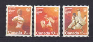 Canada 1975 Jeux Olympiques de Montréal 1976 (VIII) 3 timbres MNH /TE4882 - Imagen 1 de 1