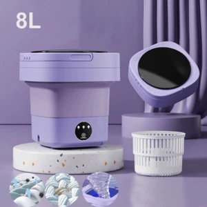 8L Mini Washing Machine Folding Portable Sterilization Drying Laundry Machine - Picture 1 of 12