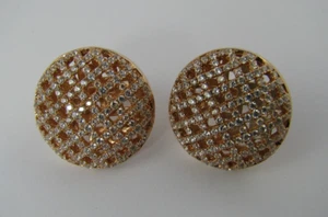 ROSE GOLD PLATED EARRINGS RHINESTONE CRYSTALS CLEAR CRYSTALS New Jewelry Box - Picture 1 of 11