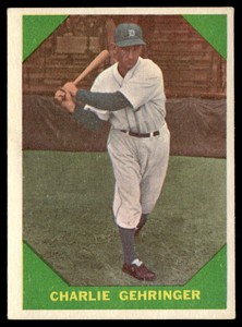 1960 Fleer Baseball Greats #58 Charlie Gehringer VG-EX-B108R12