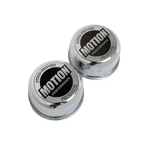 Baldwin Motion Chevy Logo Chrome Breather Set with Grommets - Picture 1 of 4