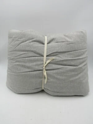 Edredón Jersey Pottery Barn Belga Lino Lino Completo Gris Reina #9993QB Foto 1 de 3