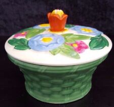 Vintage Minton  Lidded Pot  Trinket Pot Flower Basket Decorative   c1912-50