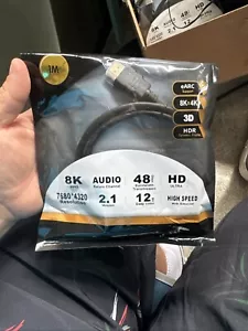 8K HDMI 2.1 HDMI Kabel HDTV 3D 2160P HDR 48Gbps High Speed 3 Meter - Bild 1 von 2