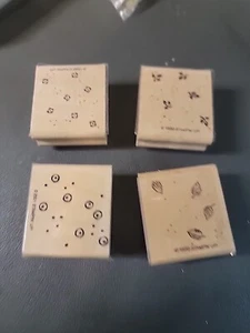 SET OF 4 Whimsical Designs Swirls Flowers Leaves circles Lines STAMPIN' UP! - Picture 1 of 4
