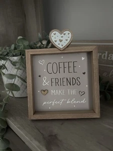 Coffee & Friends Make The Perfect Blend Plaque 15cm - Picture 1 of 1