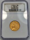 1909 D $5 Indian Head Gold Half Eagle NGC MS62 Lovely Pre-33 Gold *F766