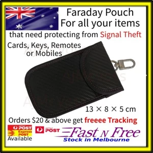 Car Key Signal Blocker Case Faraday Cage Fob Pouch Keyless RFID Blocking Bag - Picture 1 of 3