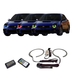 RGB Multi Color Angel Eye Headlight Halo kit for Subaru Impreza 02-03 - Picture 1 of 6